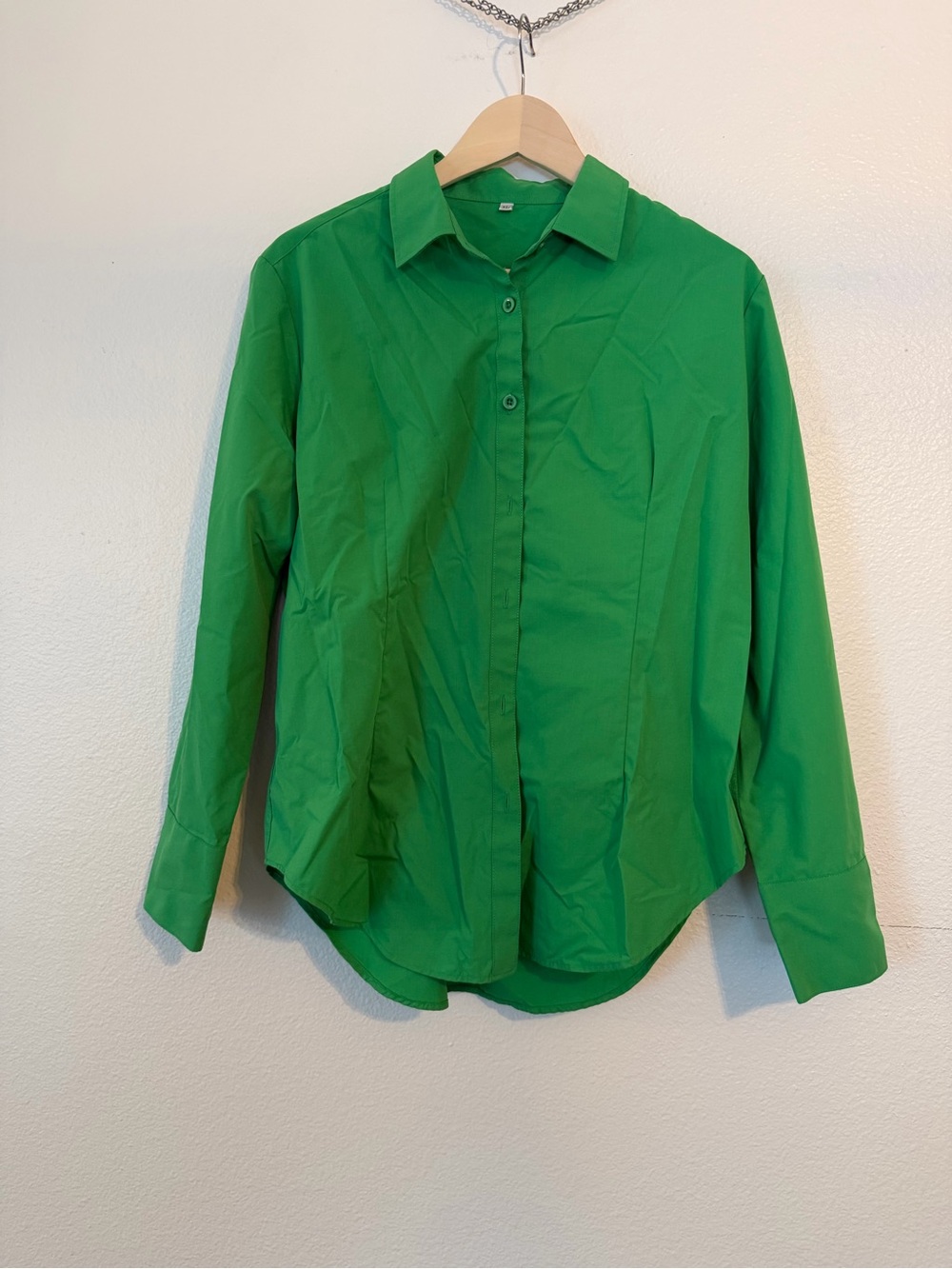 Classic Collared Green Button-Down Shirt